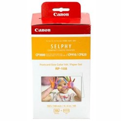 CANON RP108 SELPHY COLOUR INK CARTRIDGE AND PAPER PACK