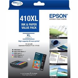 EPSON 410XL CLARIA PREMIUM INK CARTRIDGE HIGH YIELD VALUE PACK OF 5 ASSORTED COLOURS