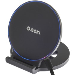 MOKI CHARGESTAND QI WIRELESS CHARGER 10W BLACK
