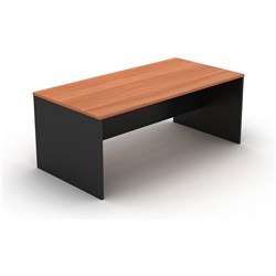 OM STRAIGHT DESK 1200W X 750D X 720MMH CHERRY AND CHARCOAL