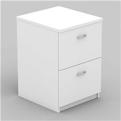 OM FILING CABINET 2 DRAWER 468W X 510D X 720MMH ALL WHITE