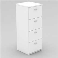 OM FILING CABINET 4 DRAWER 468W X 510D X 1320MMH ALL WHITE