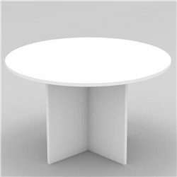 OM ROUND MEETING TABLE 1200 DIAMETER X 720MMH ALL WHITE