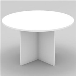 OM ROUND MEETING TABLE 900 DIAMETER X 720MMH ALL WHITE
