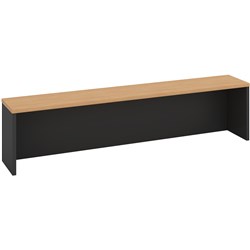 OM DESK HOB 1500W X 300D X 380MMH BEECH AND CHARCOAL