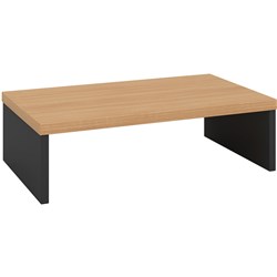 OM MONITOR RISER 600W X 350D X 175MMH BEECH AND CHARCOAL