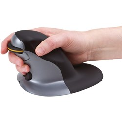 Fellowes Penguin Ambidextrous Vertical Mouse Wireless Medium Black/Silver