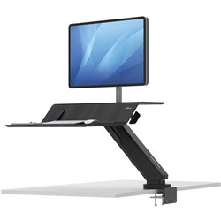 Fellowes Lotus RT Sit-Stand Workstation Single Monitor Black