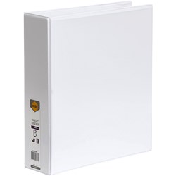 MARBIG CLEARVIEW INSERT BINDER A4 4D RING 50MM WHITE