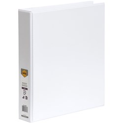 MARBIG CLEARVIEW INSERT BINDER A4 3D RING 38MM WHITE