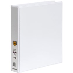 MARBIG CLEARVIEW INSERT BINDER A4 4D RING 38MM WHITE