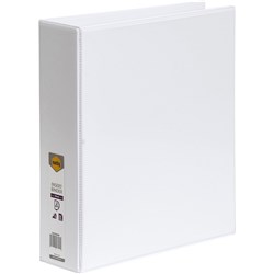 MARBIG CLEARVIEW INSERT BINDER A4 2D RING 50MM WHITE