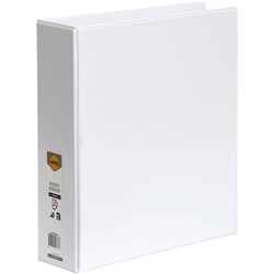 MARBIG CLEARVIEW INSERT BINDER A4 3D RING 50MM WHITE