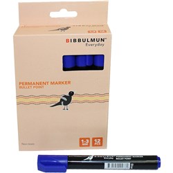 BIBBULMUN EVERYDAY PERMANENT MARKER BULLET 1-3MM BLUE