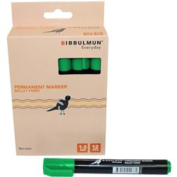 BIBBULMUN EVERYDAY PERMANENT MARKER BULLET 1-3MM GREEN