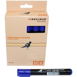 BIBBULMUN 271 PERMANENT MARKER CHISEL 2-5MM BLUE
