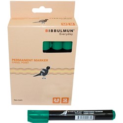 BIBBULMUN 271 PERMANENT MARKER CHISEL 2-5MM GREEN