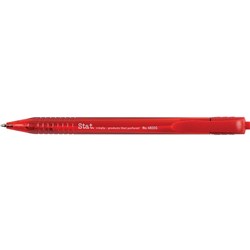 STAT RETRACTABLE BALLPOINT PEN MEDIUM 1MM RED