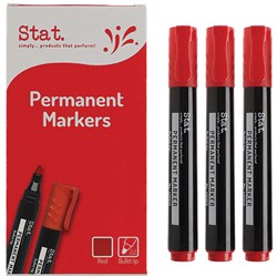 STAT PERMANENT MARKER BULLET 2.0MM RED