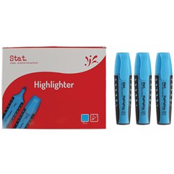 STAT HIGHLIGHTER CHISEL 2-5MM TIP RUBBERISED GRIP BLUE