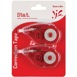 STAT CORRECTION TAPE 5MMX8M PACK OF 2