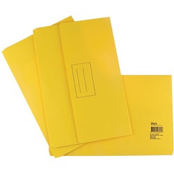 STAT DOCUMENT WALLET FOOLSCAP MANILLA 30MM GUSSET YELLOW