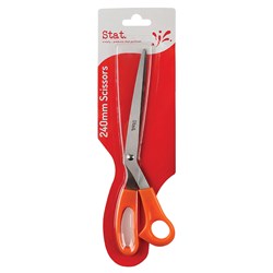 STAT SCISSORS OFFICE ECONOMY 240MM ORANGE HANDLE