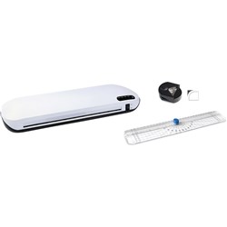 STAT A3 LAMINATOR WITH TRIMMER AND CORNER CUTTER WHITE