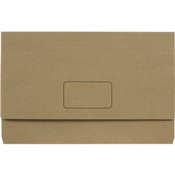 MARBIG ENVIRO SLIMPICK DOCUMENT WALLETS FOOLSCAP 100% RECYCLED KRAFT PACK OF 10