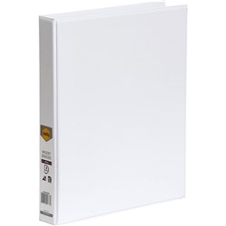 MARBIG CLEARVIEW INSERT BINDER A4 4D RING 25MM WHITE