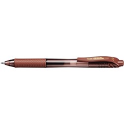 PENTEL BL107 ENERGEL X GEL PEN RETRACTABLE FINE 0.7MM BROWN