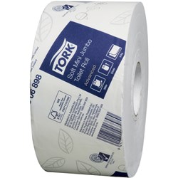 TORK SOFT MINI JUMBO TOILET PAPER ROLL 200M PACK OF 12