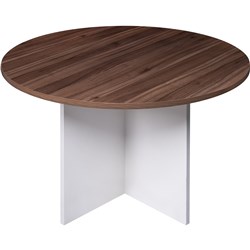 OM PREMIER ROUND MEETING TABLE 1200 DIAMETER X 720MMH CASNAN AND WHITE