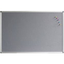 RAPIDLINE PINBOARD 1800W X 15D X 900MMH GREY FELT ALUMINIUM FRAME