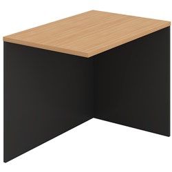 OM RECEPTION COUNTER RETURN 900W X 600D X 720MMH BEECH AND CHARCOAL