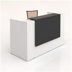 SORRENTO RECEPTION COUNTER 1800W X 840D X 1150MMH CHARCOAL/WHITE
