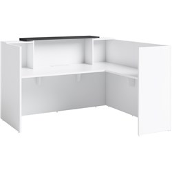 SORRENTO RECEPTION COUNTER RETURN ONLY 900W X 600D X 1150MMH ALL WHITE