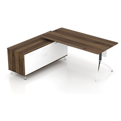 POTENZA DESK LEFT HAND RETURN 1950W X 1850D X 750MMH CASNAN AND WHITE