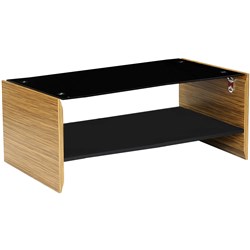 NOVARA COFFEE TABLE 1200W X 600D X 430MMH ZEBRANO AND BLACK