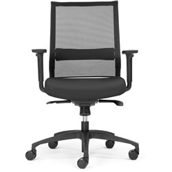 ONYX MESH CHAIR MEDIUM MESH BACK BLACK FABRIC SEAT