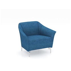 VENICE LOUNGE SINGLE SEATER 780W X 730D X 780MMH BLUE FABRIC