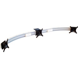 STANDESK ACCESSORY TRIPLE CURVED MONITOR BRACKET SUITS MONITORS UP TO 500MMW SILVER