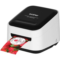 BROTHER VC-500W WIRELESS COLOUR LABEL PRINTER WHITE AND BLACK