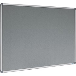VISIONCHART FELT PINBOARD 1200X1200MM ALUMINIUM FRAME GREY