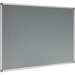 VISIONCHART FELT PINBOARD 2400X1200MM ALUMINIUM FRAME GREY