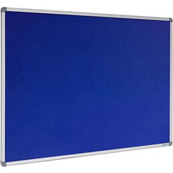 VISIONCHART FELT PINBOARD 900X900MM ALUMINIUM FRAME ROYAL BLUE