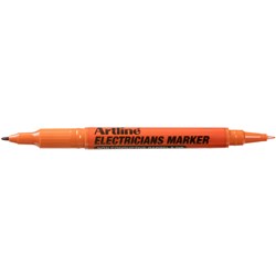 ARTLINE ELECTRICIANS PERMANENT MARKER 0.4-1MM DUAL NIB ORANGE