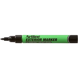 ARTLINE EXTERIOR PERMANENT MARKER BULLET 1.5MM BLACK
