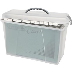 CRYSTALFILE CARRY CASE 18L FOOLSCAP CLEAR