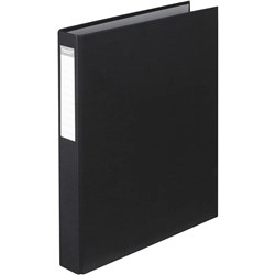 COLOURHIDE RING BINDER A4 2D RING 25MM PE BLACK